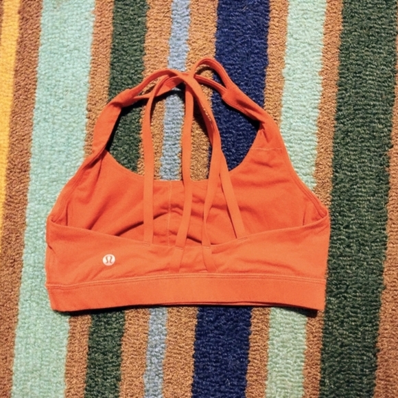 lululemon athletica Other - Lululemon Sports Bra Racerback 6 Coral Strappy Orange